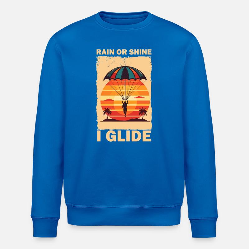 Coucher de soleil en parapente - Sweat bio ROLLER Stanley/Stella Unisexe - bleu roi