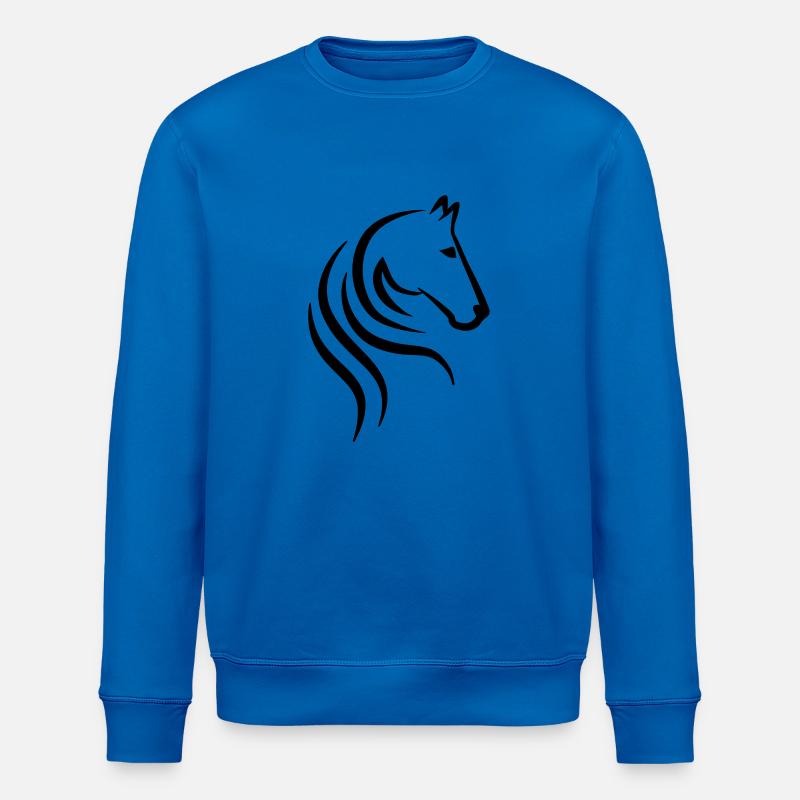 Cheval - Sweat bio ROLLER Stanley/Stella Unisexe - bleu roi