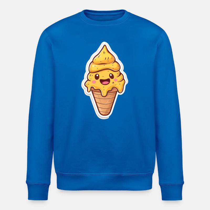 Crème glacée Crème glacée - Sweat bio ROLLER Stanley/Stella Unisexe - bleu roi