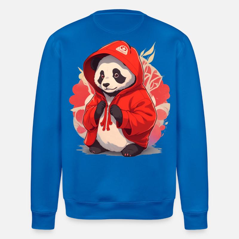 Panda mit Hoody - Stanley/Stella Unisex Bio-Sweatshirt ROLLER - Königsblau