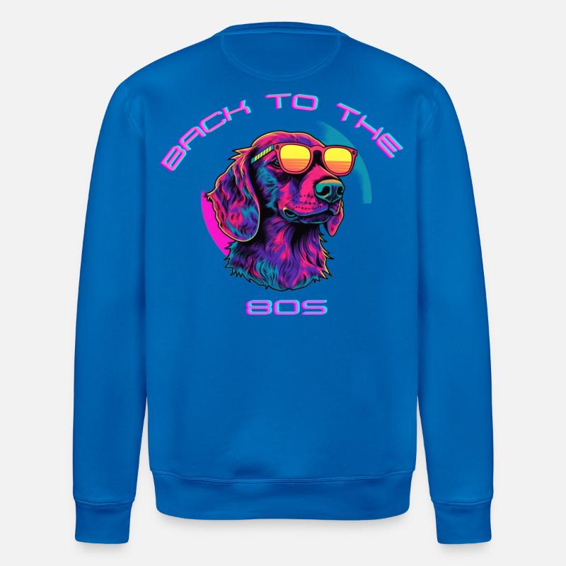 Retro Sonnenbrille Hund Design - Stanley/Stella Unisex Bio-Sweatshirt ROLLER - Königsblau