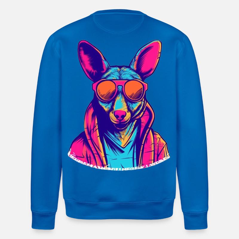 Nebula Hund mit Sonnenbrille - Stanley/Stella Unisex Bio-Sweatshirt ROLLER - Königsblau
