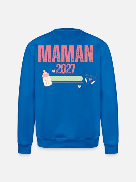 Mutter 2027 Schwangerschaftsankündigung – Werdende Mutter - Stanley/Stella Unisex Bio-Sweatshirt ROLLER - Königsblau