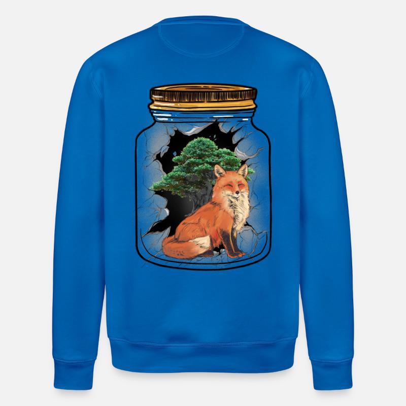 Fuchs Füchse Waldbewohner Baum - Stanley/Stella Unisex Bio-Sweatshirt ROLLER - Königsblau