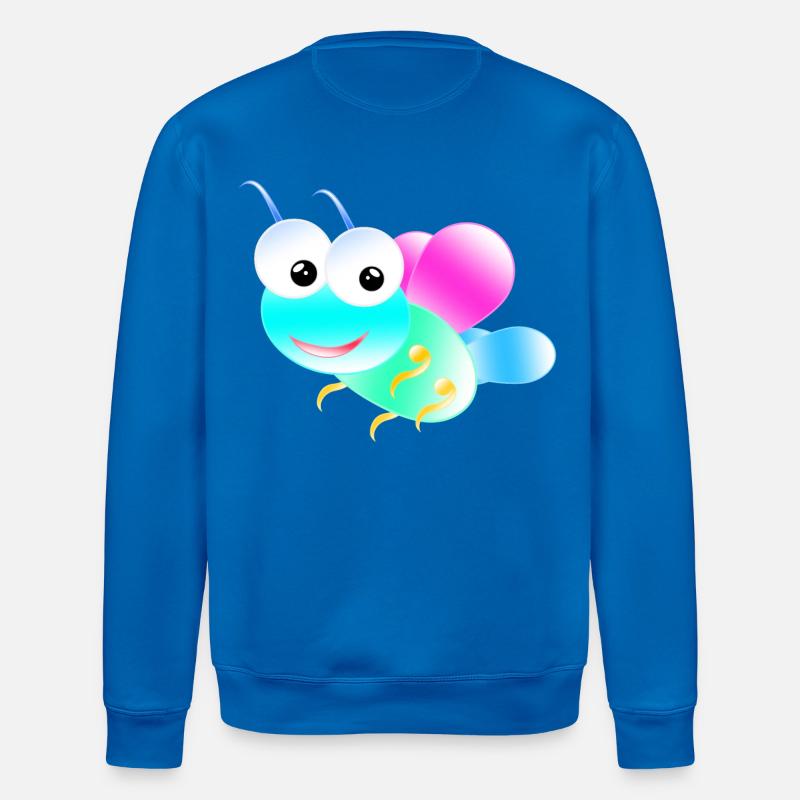 Papillon pastel - Sweat bio ROLLER Stanley/Stella Unisexe - bleu roi
