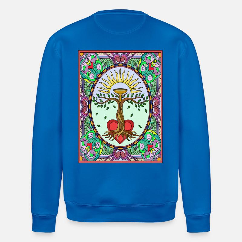 Sonnenbaum im Herzfenster - Stanley/Stella Unisex Bio-Sweatshirt ROLLER - Königsblau