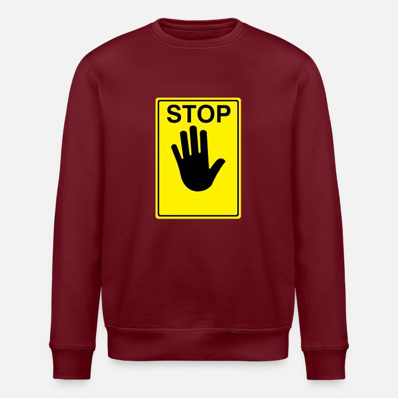 Logo du panneau d’arrêt - Sweat bio ROLLER Stanley/Stella Unisexe - bordeaux