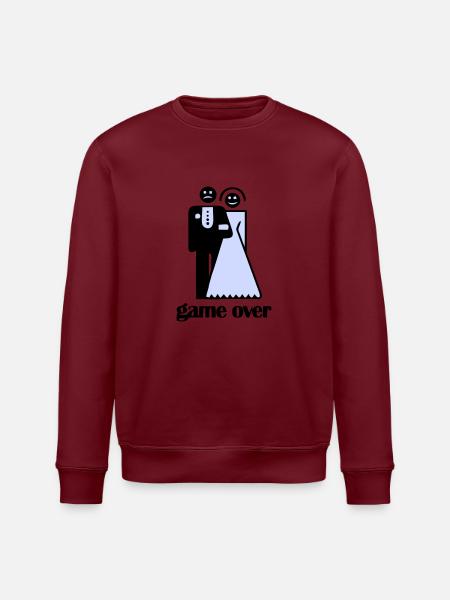 Wedding Game Over - Stanley/Stella ROLLER Unisex Organic Sweatshirt - burgundy