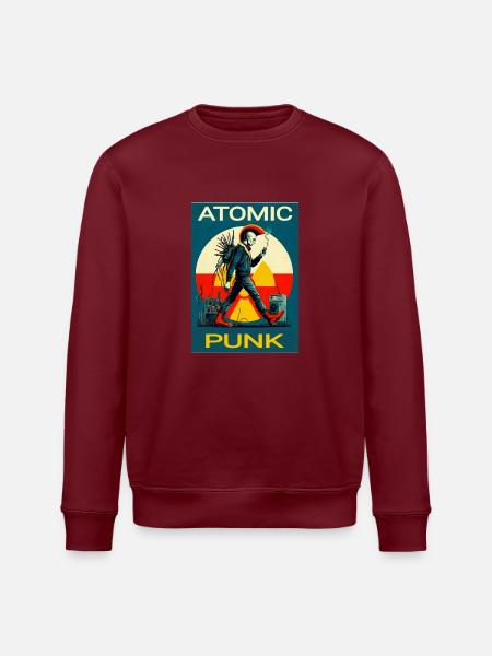 ATOMIC PUNK - Stanley/Stella Unisex Bio-Sweatshirt ROLLER - Burgunderrot