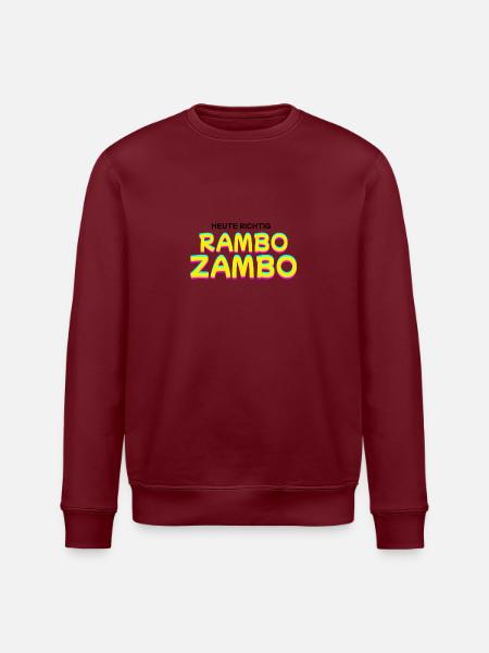 Heute Richtig: RAMBO ZAMBO - Stanley/Stella Unisex Bio-Sweatshirt ROLLER - Burgunderrot