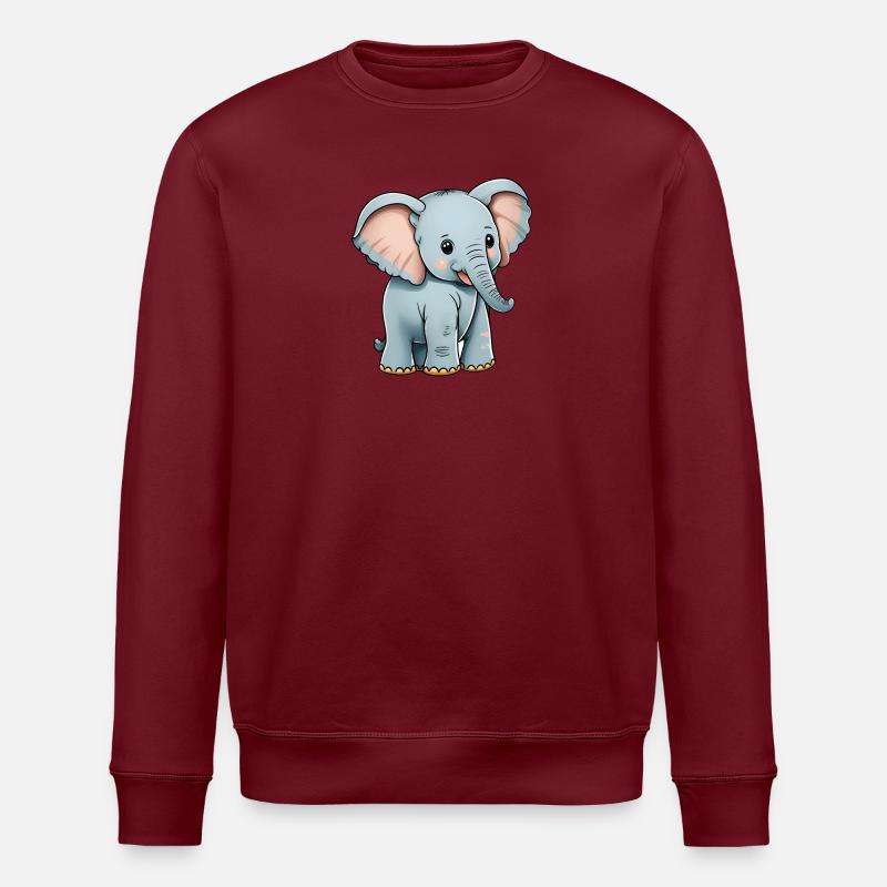 Éléphant totalement mignon - Sweat bio ROLLER Stanley/Stella Unisexe - bordeaux