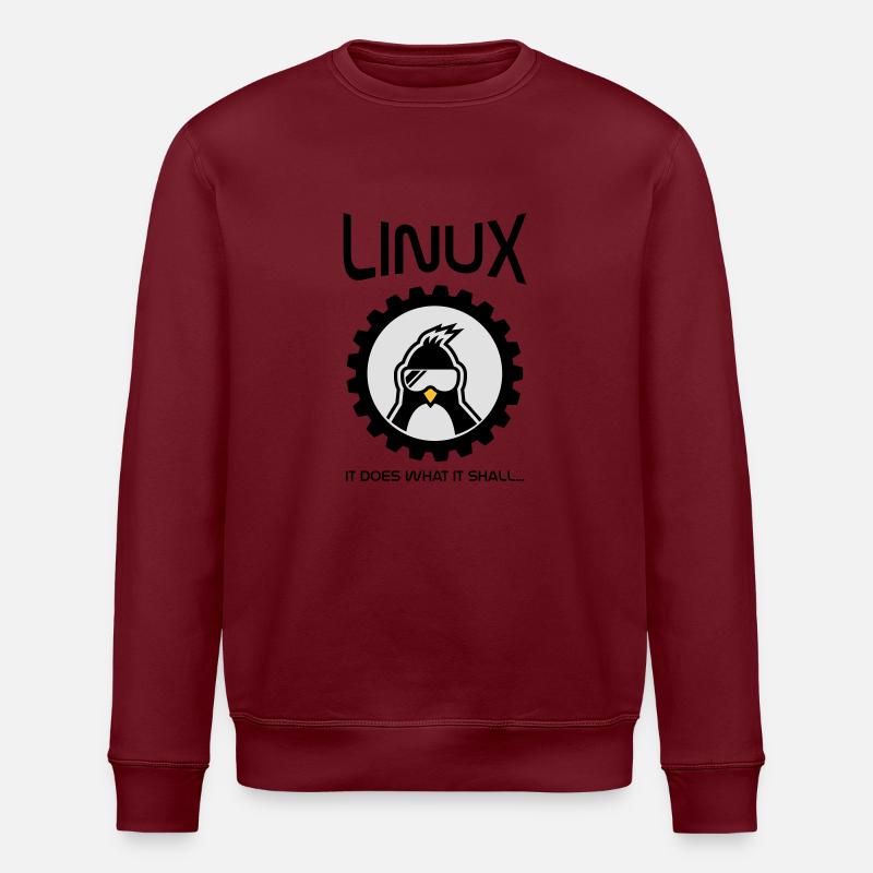 linux does what it shall - Stanley/Stella ROLLER Unisex Organic Sweatshirt - burgundy