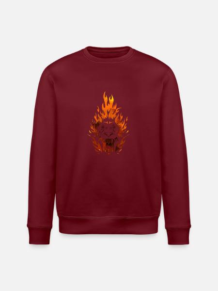 burning_lion - Stanley/Stella Unisex Bio-Sweatshirt ROLLER - Burgunderrot
