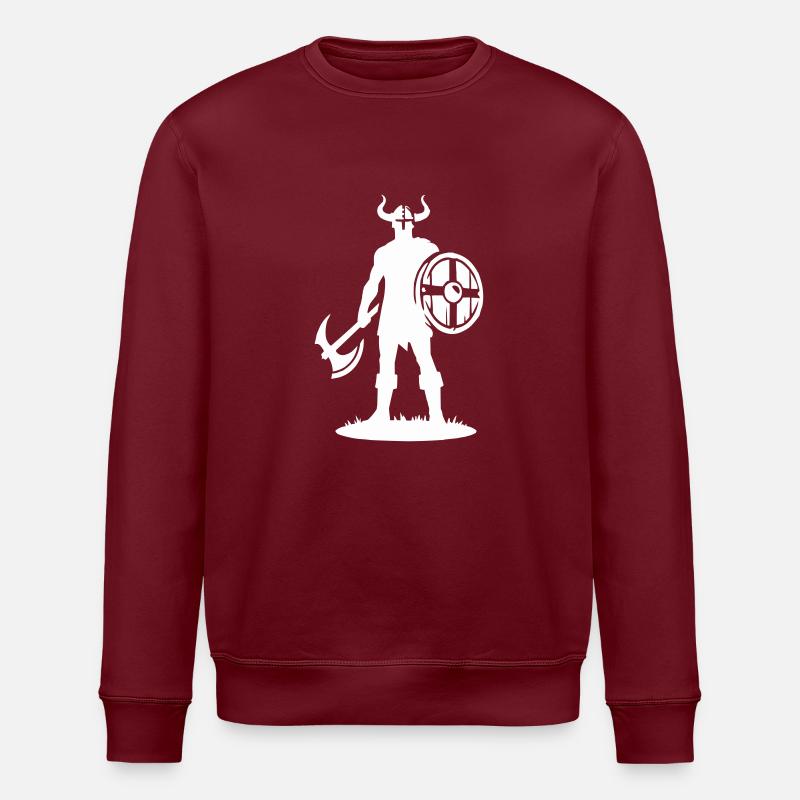 Viking Warrior - Stanley/Stella ROLLER Unisex Organic Sweatshirt - burgundy