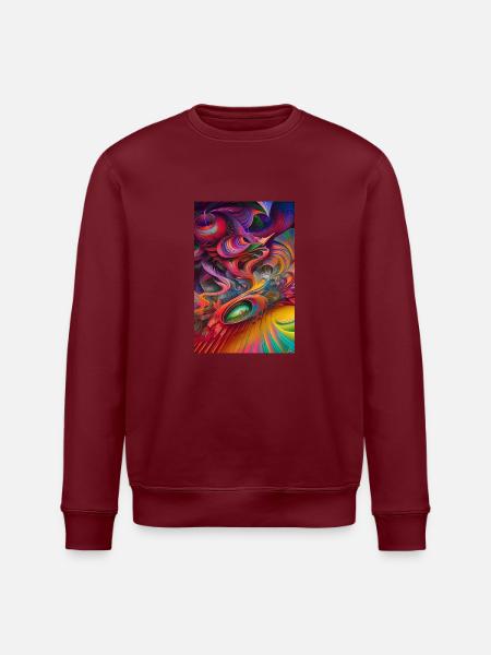 Abstrakte Kunst - Stanley/Stella Unisex Bio-Sweatshirt ROLLER - Burgunderrot