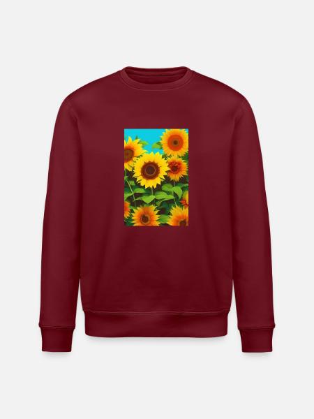 Sonnenblumen - Stanley/Stella Unisex Bio-Sweatshirt ROLLER - Burgunderrot