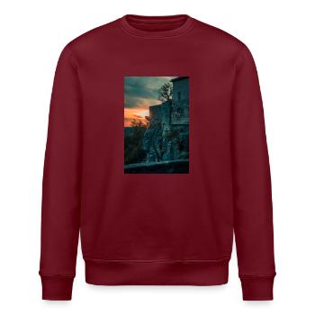 Hohnstein Schloss Sächsische Schweiz - Stanley/Stella Unisex Bio-Sweatshirt ROLLER - Burgunderrot - Vorne - Nik (191cm)
