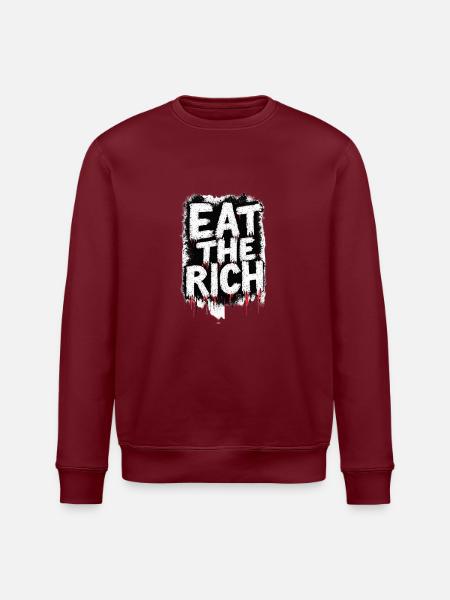 EAT THE RICH – Rebellion Wear - Stanley/Stella Unisex Bio-Sweatshirt ROLLER - Burgunderrot