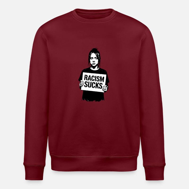 Racism Sucks - Stanley/Stella Unisex Bio-Sweatshirt ROLLER - Burgunderrot