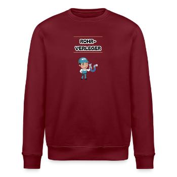 Rohrverleger Malle Party Junggesellenabschied - Stanley/Stella Unisex Bio-Sweatshirt ROLLER - Burgunderrot - Vorne - Nik (191cm)