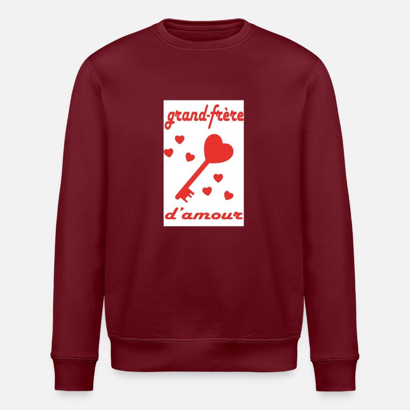Großer Bruder in der Liebe - Stanley/Stella Unisex Bio-Sweatshirt ROLLER - Burgunderrot