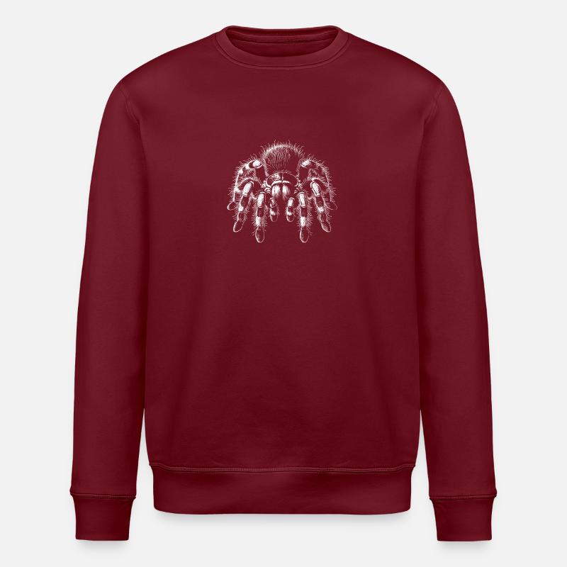 Große haarige Vogelspinne Tarantel - Stanley/Stella Unisex Bio-Sweatshirt ROLLER - Burgunderrot