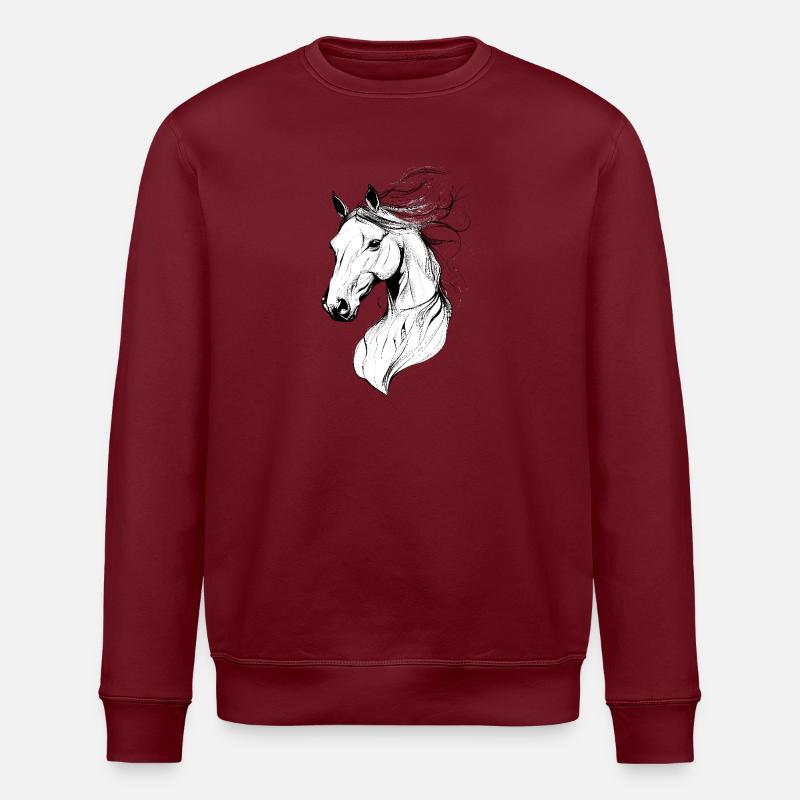 Équitation Cheval - Sweat bio ROLLER Stanley/Stella Unisexe - bordeaux