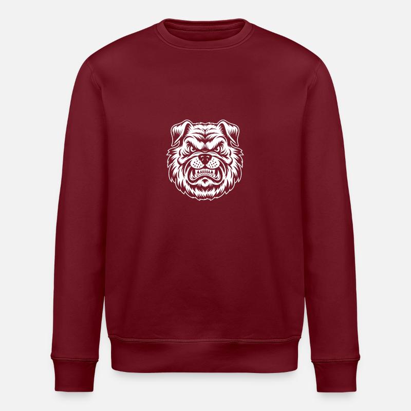 Chien en colère - Sweat bio ROLLER Stanley/Stella Unisexe - bordeaux