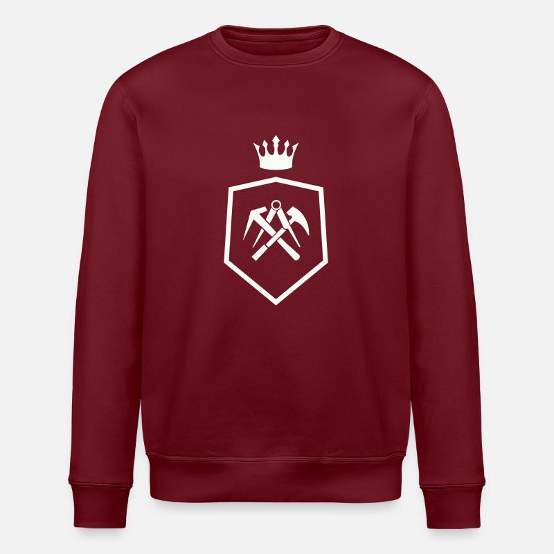 dachdecker wappen - Stanley/Stella Unisex Bio-Sweatshirt ROLLER - Burgunderrot
