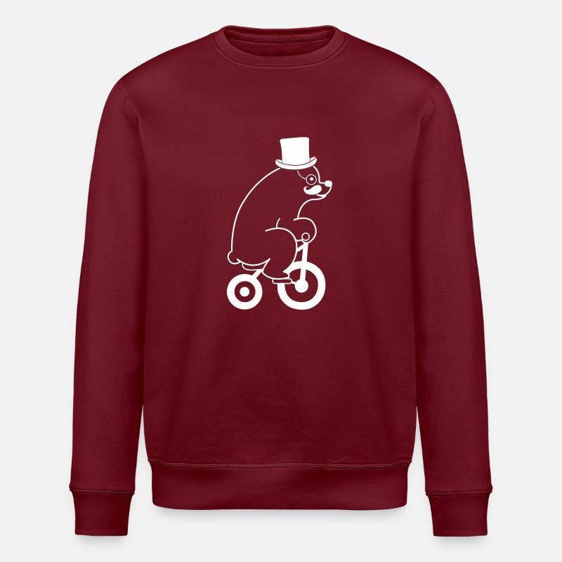 Eisbär - Stanley/Stella Unisex Bio-Sweatshirt ROLLER - Burgunderrot