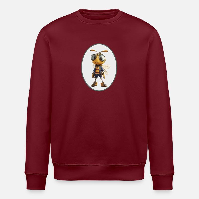 Biene - Stanley/Stella Unisex Bio-Sweatshirt ROLLER - Burgunderrot