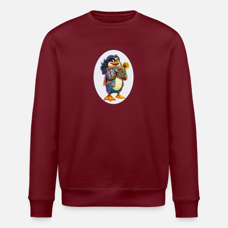 Musik Pinguin - Stanley/Stella Unisex Bio-Sweatshirt ROLLER - Burgunderrot