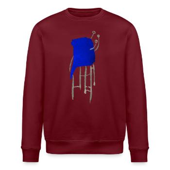 kunst - Stanley/Stella Unisex Bio-Sweatshirt ROLLER - Burgunderrot - Vorne - Nik (191cm)