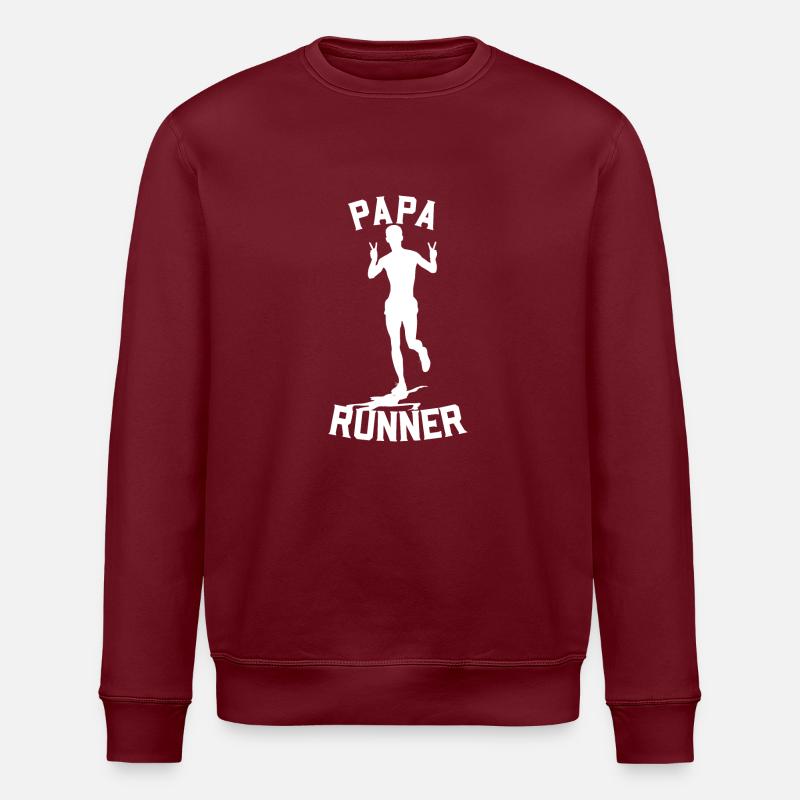 Papa Läufer - Stanley/Stella Unisex Bio-Sweatshirt ROLLER - Burgunderrot