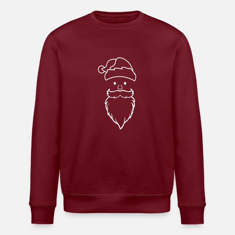 Visage du Père Noël - Sweat bio ROLLER Stanley/Stella Unisexe - bordeaux