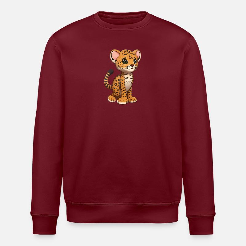 Guépard totalement mignon - Sweat bio ROLLER Stanley/Stella Unisexe - bordeaux