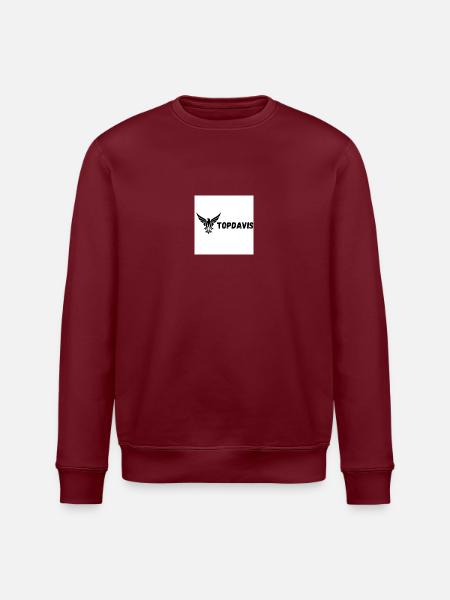 Topdavis Logo Weiß - Stanley/Stella Unisex Bio-Sweatshirt ROLLER - Burgunderrot