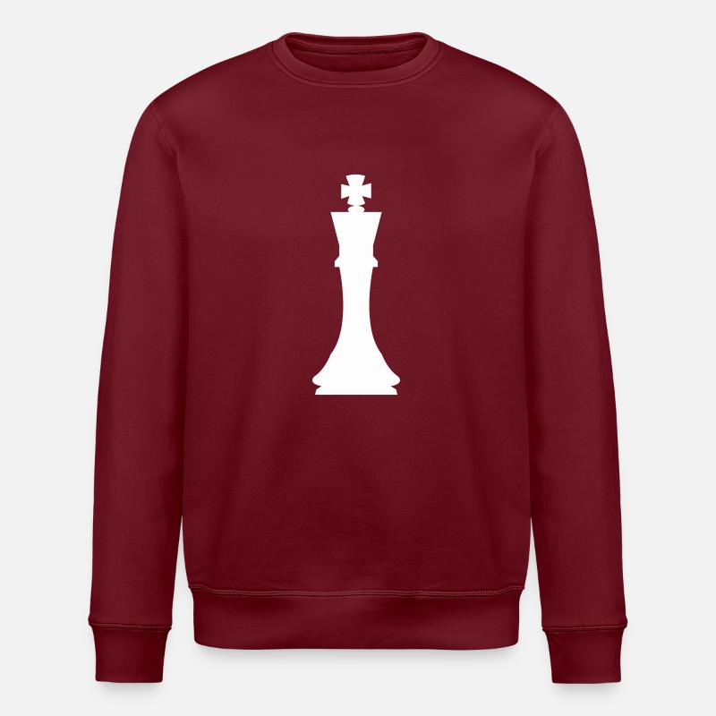 schachfigur könig - Stanley/Stella Unisex Bio-Sweatshirt ROLLER - Burgunderrot