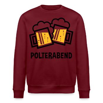 Polterabend (JGA Bier Bayrische Bierkrüge / 2C) - Stanley/Stella Unisex Bio-Sweatshirt ROLLER - Burgunderrot - Vorne - Nik (191cm)