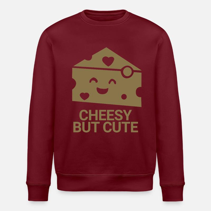 Cheesy but cute - Stanley/Stella Unisex Bio-Sweatshirt ROLLER - Burgunderrot
