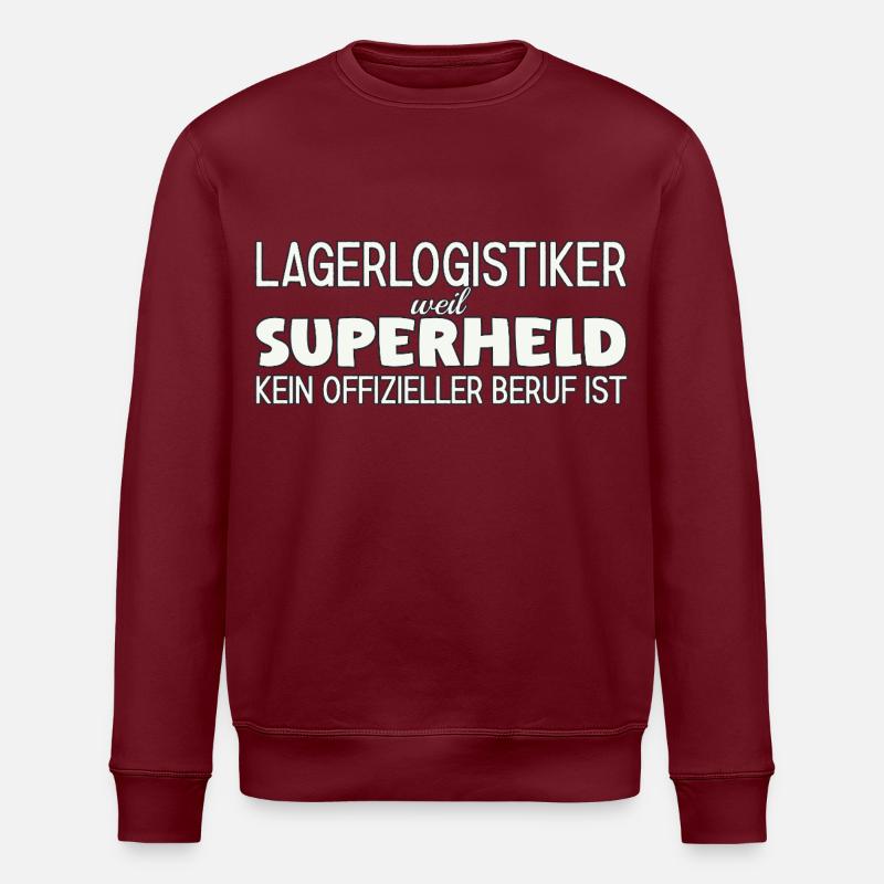 Lagerlogistiker Superheld - Stanley/Stella Unisex Bio-Sweatshirt ROLLER - Burgunderrot