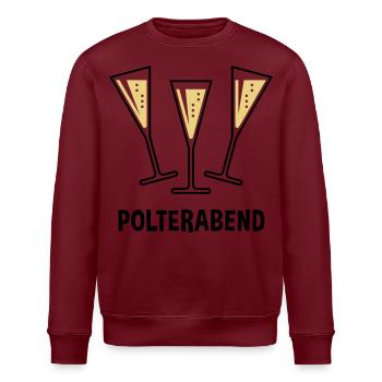 Polterabend (JGA / Sektgläser / Trichter Zu / 2C) - Stanley/Stella Unisex Bio-Sweatshirt ROLLER - Burgunderrot - Vorne - Nik (191cm)