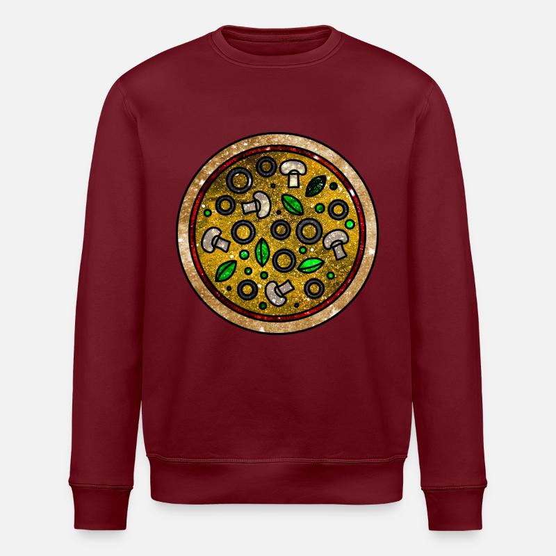 Kosmische Pizza - Stanley/Stella Unisex Bio-Sweatshirt ROLLER - Burgunderrot