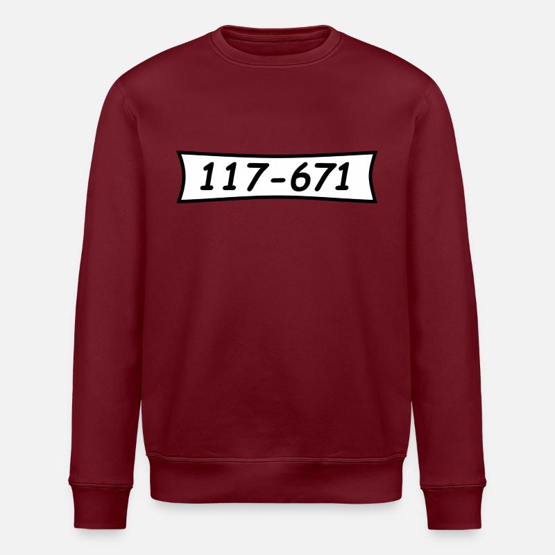 Panzerknacker number 117 671 - Stanley/Stella ROLLER Unisex Organic Sweatshirt - burgundy