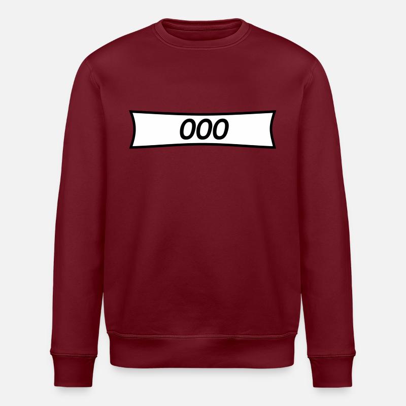Panzerknacker number 000 - Stanley/Stella ROLLER Unisex Organic Sweatshirt - burgundy