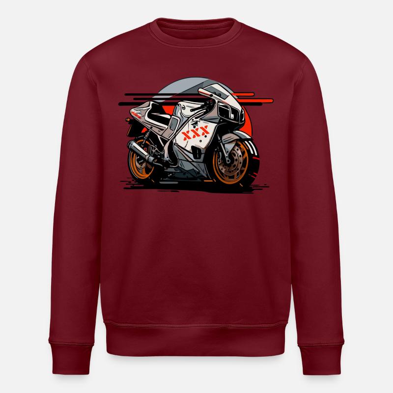Super Sporttourer Motorrad - Stanley/Stella Unisex Bio-Sweatshirt ROLLER - Burgunderrot