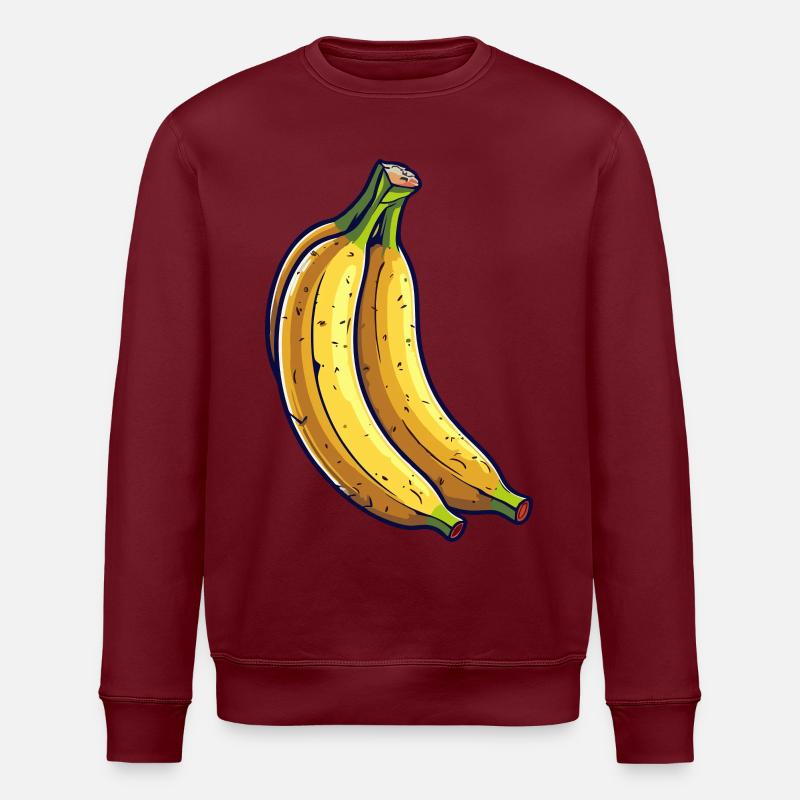 Bananen - Stanley/Stella Unisex Bio-Sweatshirt ROLLER - Burgunderrot