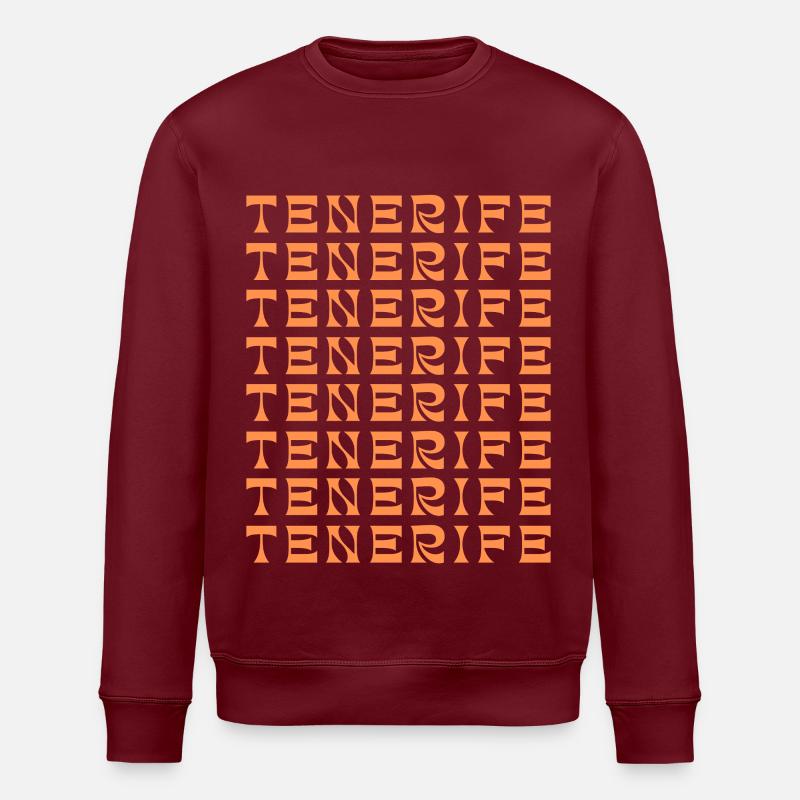 Tenerife Grid Pattern - Stanley/Stella ROLLER Unisex Organic Sweatshirt - burgundy