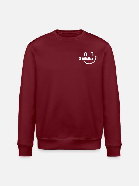 Smile Day - Stanley/Stella Unisex Bio-Sweatshirt ROLLER - Burgunderrot