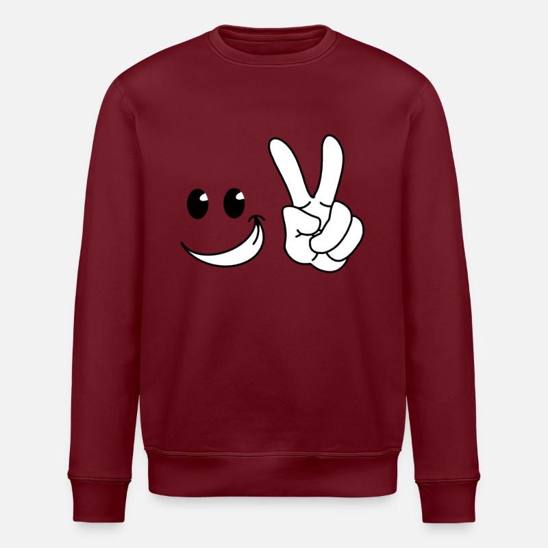 Coole Zeichnung - Stanley/Stella Unisex Bio-Sweatshirt ROLLER - Burgunderrot